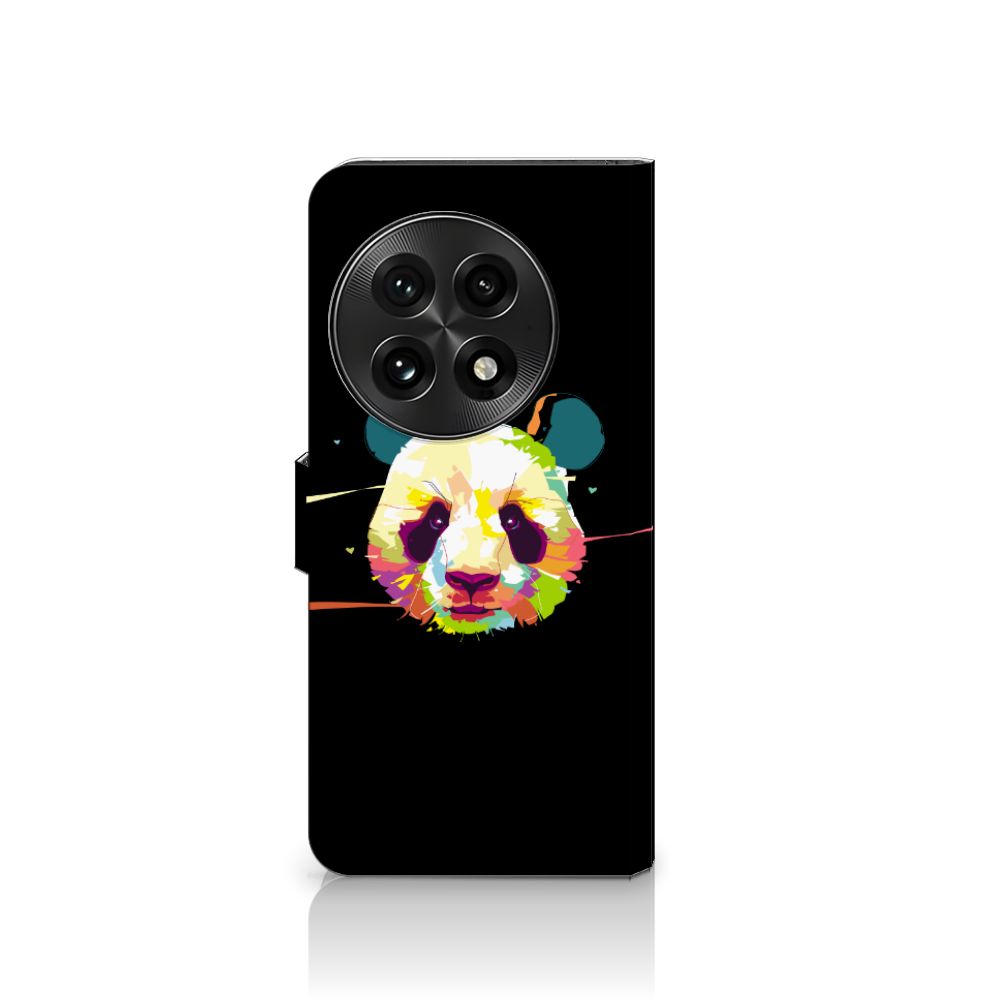 OnePlus 13 Leuk Hoesje Panda Color boekhoesje panda kleur voorkant