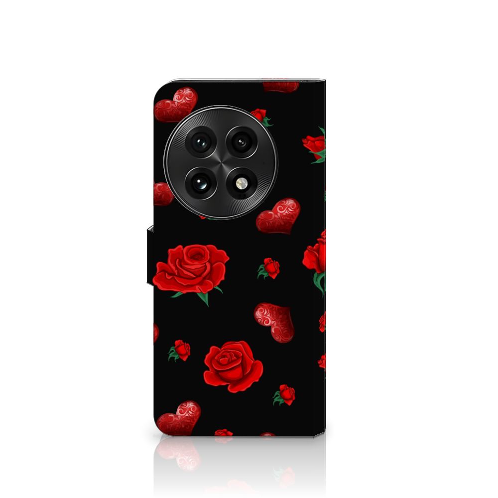OnePlus 13 Leuk Hoesje Valentine bloemen hart ontwerp voorkant