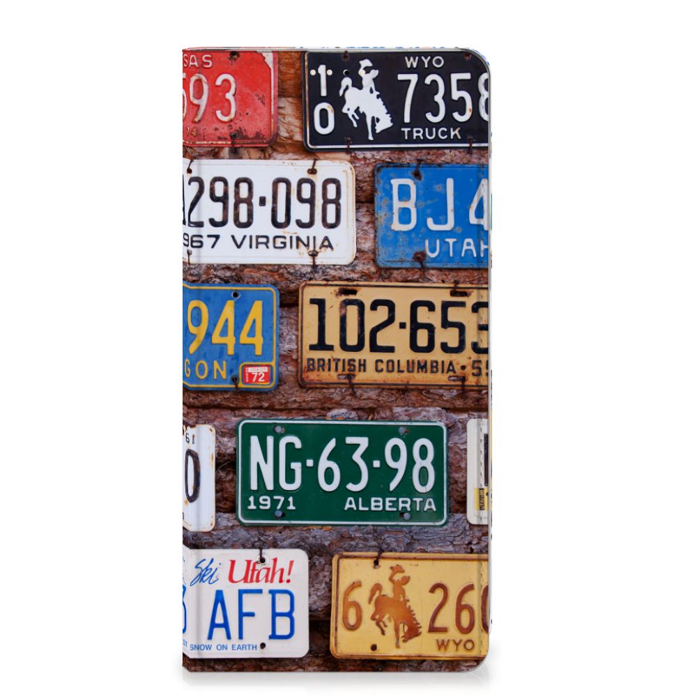 OnePlus 13 Stand Case Kentekenplaten design Amerikaanse kentekenplaten aanzicht