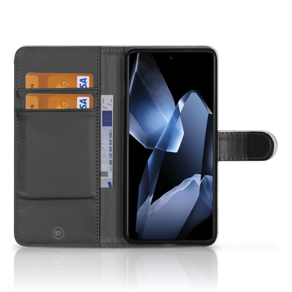 OnePlus 13 Telefoon Hoesje Army Dark telefoonhoesje camouflage binnenkant pasjes