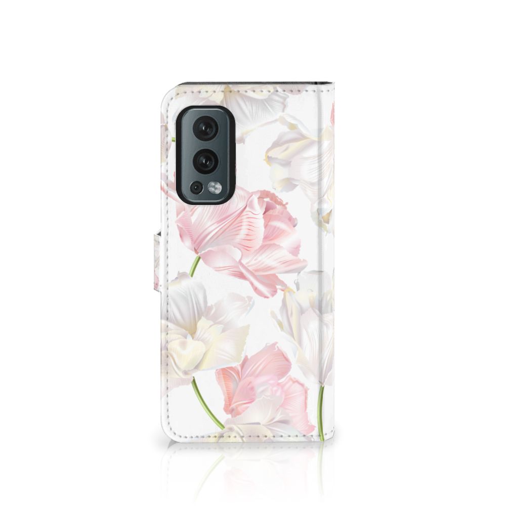 OnePlus Nord 2 5G Hoesje Lovely Flowers hoesje bloemen elegant aanzicht