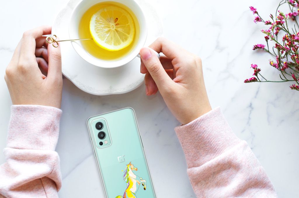 OnePlus Nord 2 5G Telefoonhoesje met Naam Horse Color B2C Telecom
