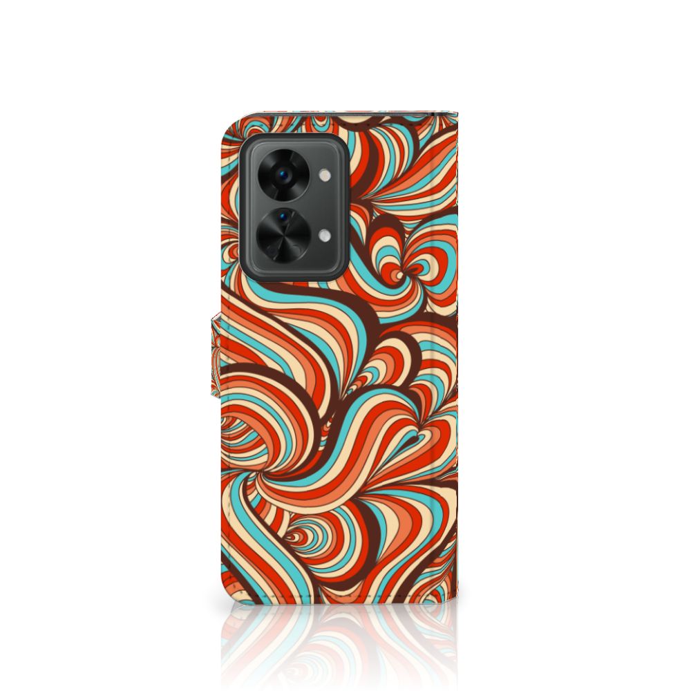 OnePlus Nord 2T Hoesje Retro hoesje retro design kleurenschema