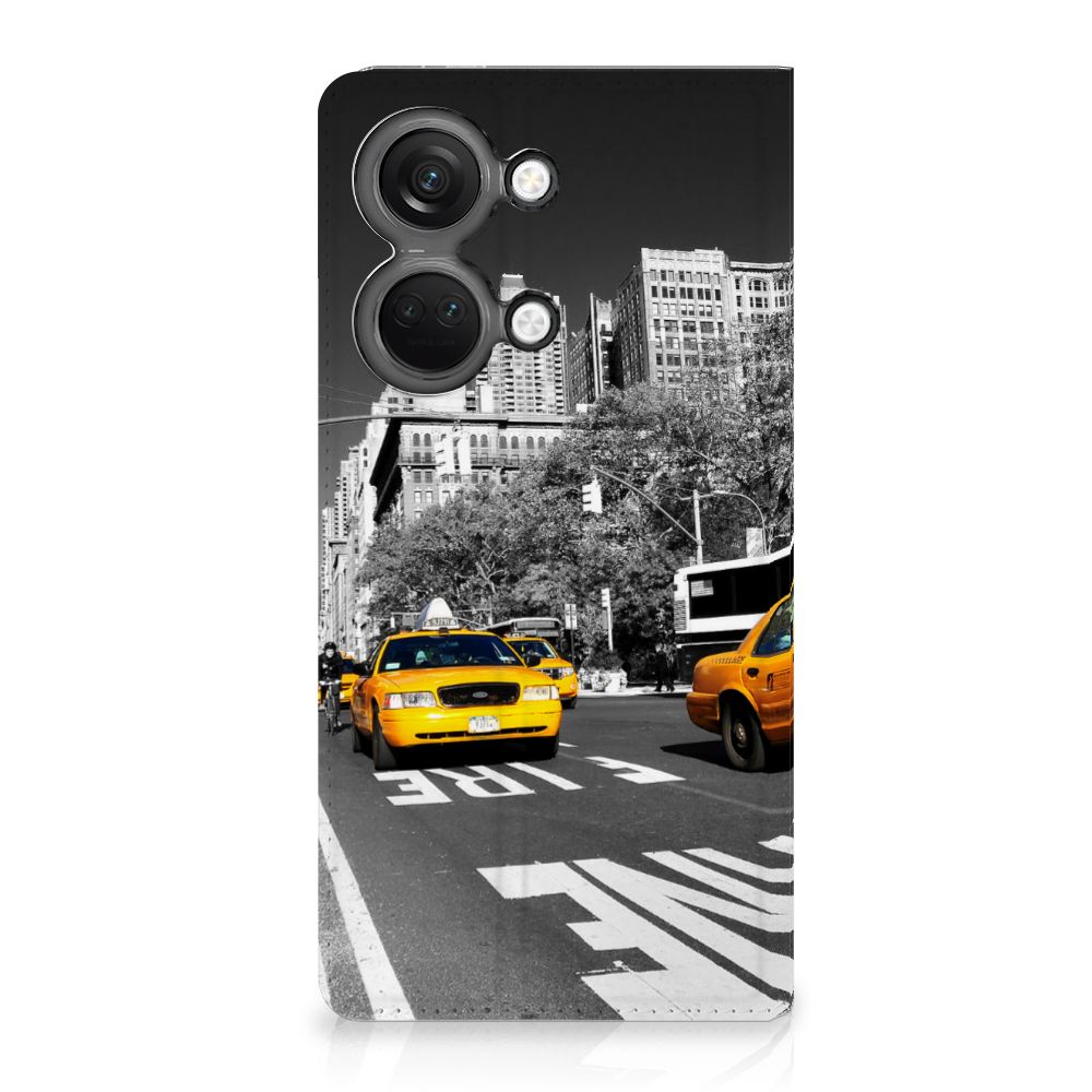 OnePlus Nord 3 Book Cover New York Taxi hoesje taxi design voorkant
