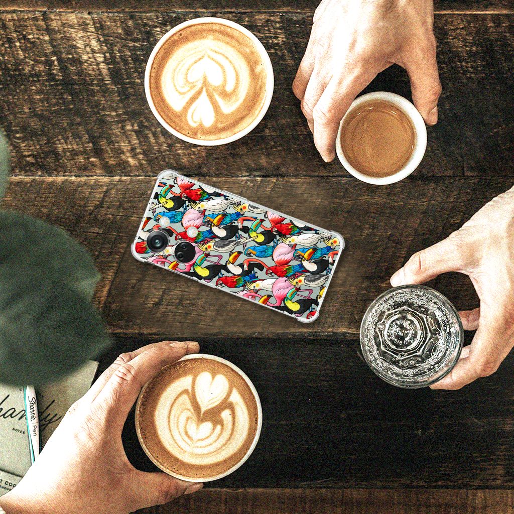 OnePlus Nord 3 Case Anti-shock Birds telefoonhoesje design vogels aanzicht
