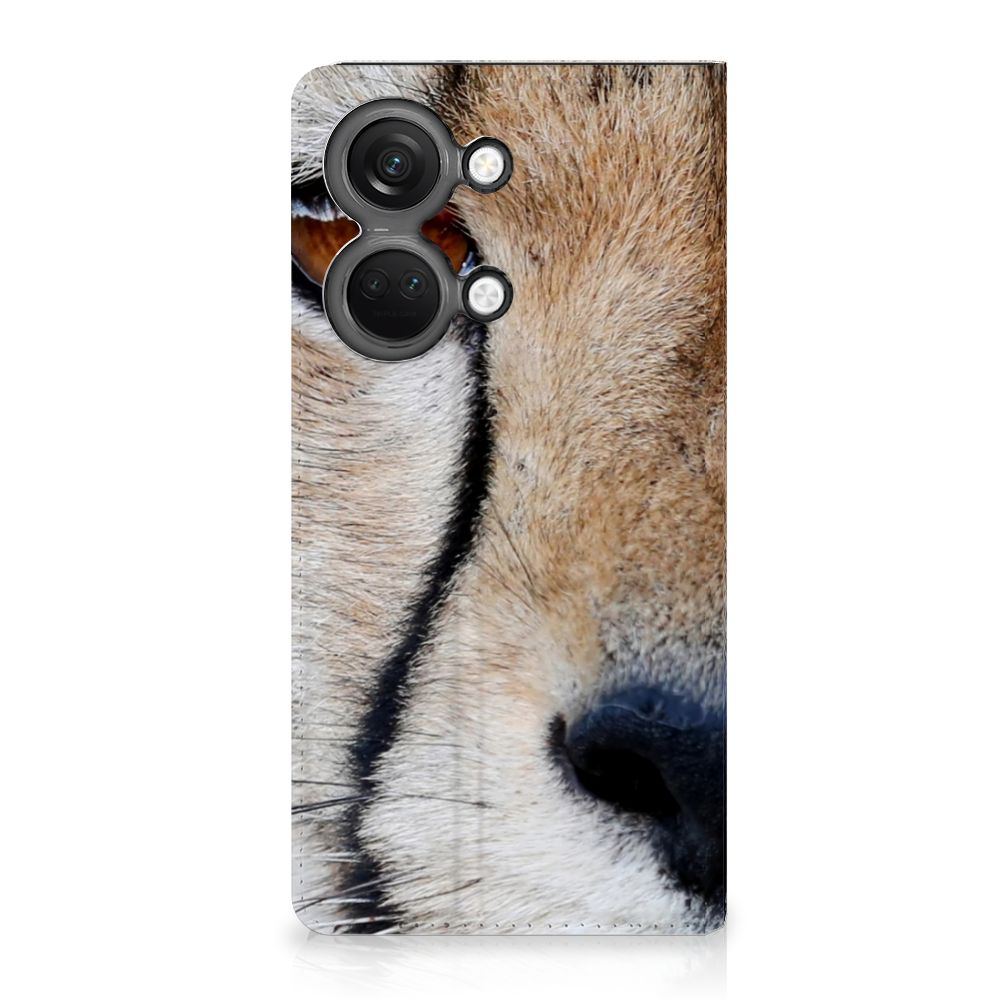 OnePlus Nord 3 Hoesje maken Cheetah met close-up afbeelding van een cheetah gezicht