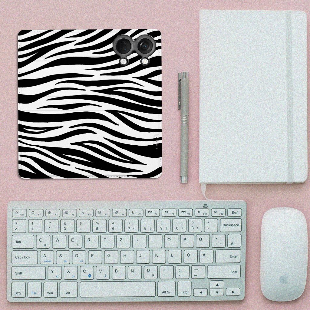 OnePlus Nord 3 Hoesje maken Zebra zebra strepen ontwerp bovenaanzicht