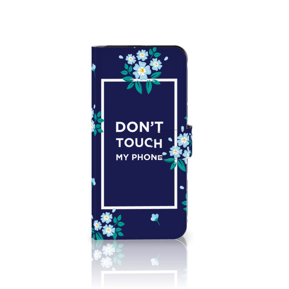 OnePlus Nord 3 Portemonnee Hoesje Flowers Blue DTMP bloemen design voorkant