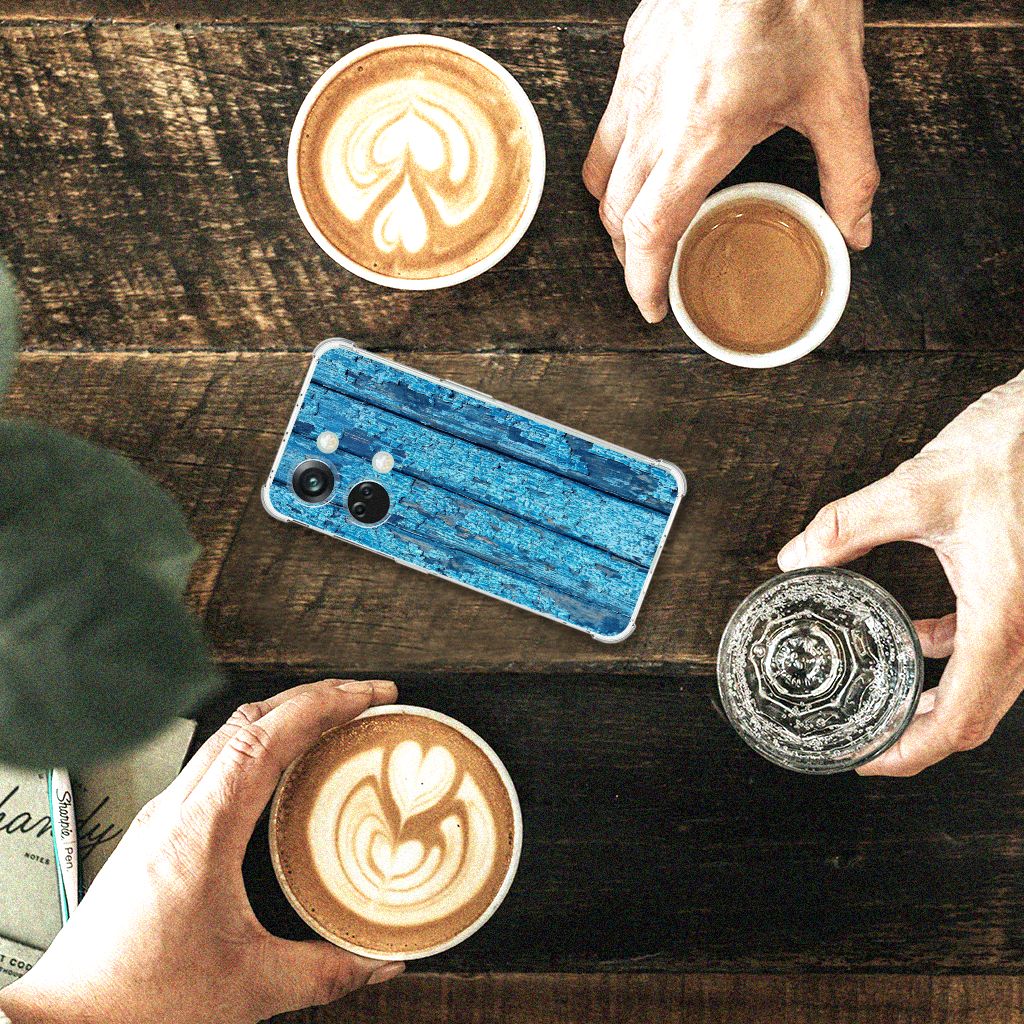 OnePlus Nord 3 Stevig Telefoonhoesje Wood Blue B2C Telecom