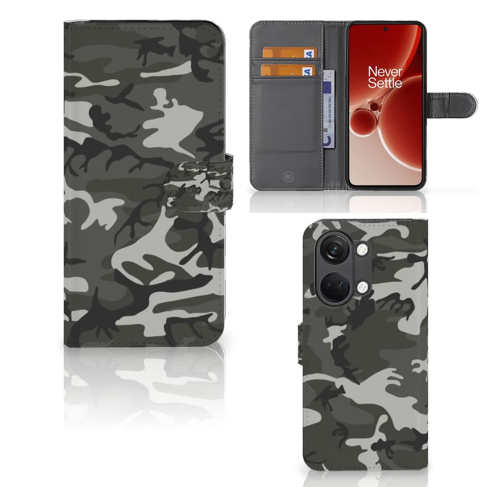 OnePlus Nord 3 Telefoon Hoesje Army Light - Stoer camouflage design met gebruiksgemak en bescherming.