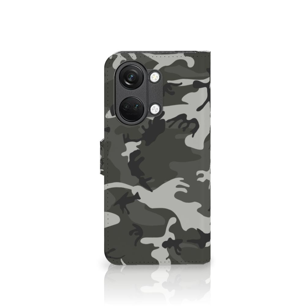 OnePlus Nord 3 Telefoon Hoesje Army Light met stoere camouflage print voor bescherming en gebruiksgemak.