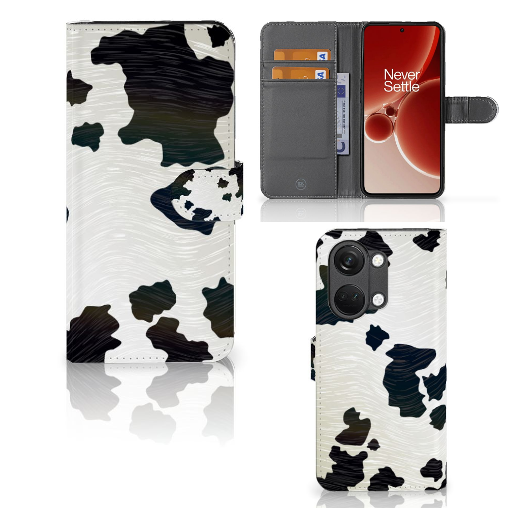 OnePlus Nord 3 Telefoonhoesje met Pasjes Koeienvlekken hoesje koeienvlekken design aanzicht