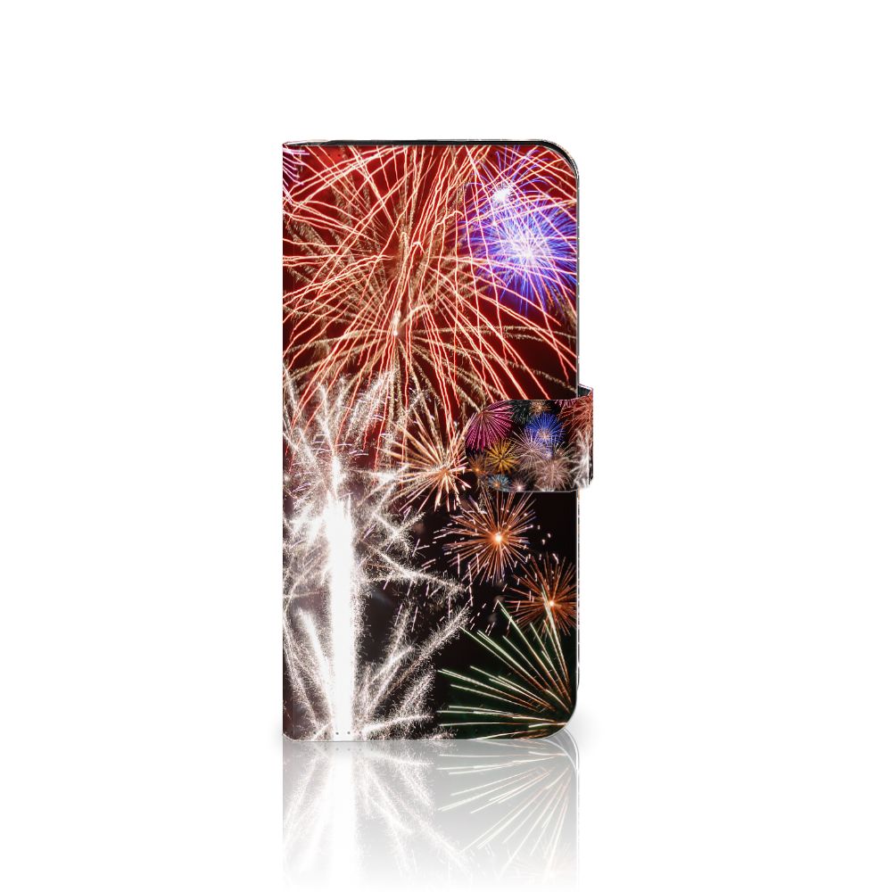 OnePlus Nord 3 Wallet Case met Pasjes Vuurwerk vuurwerk print kleurrijk aanzicht