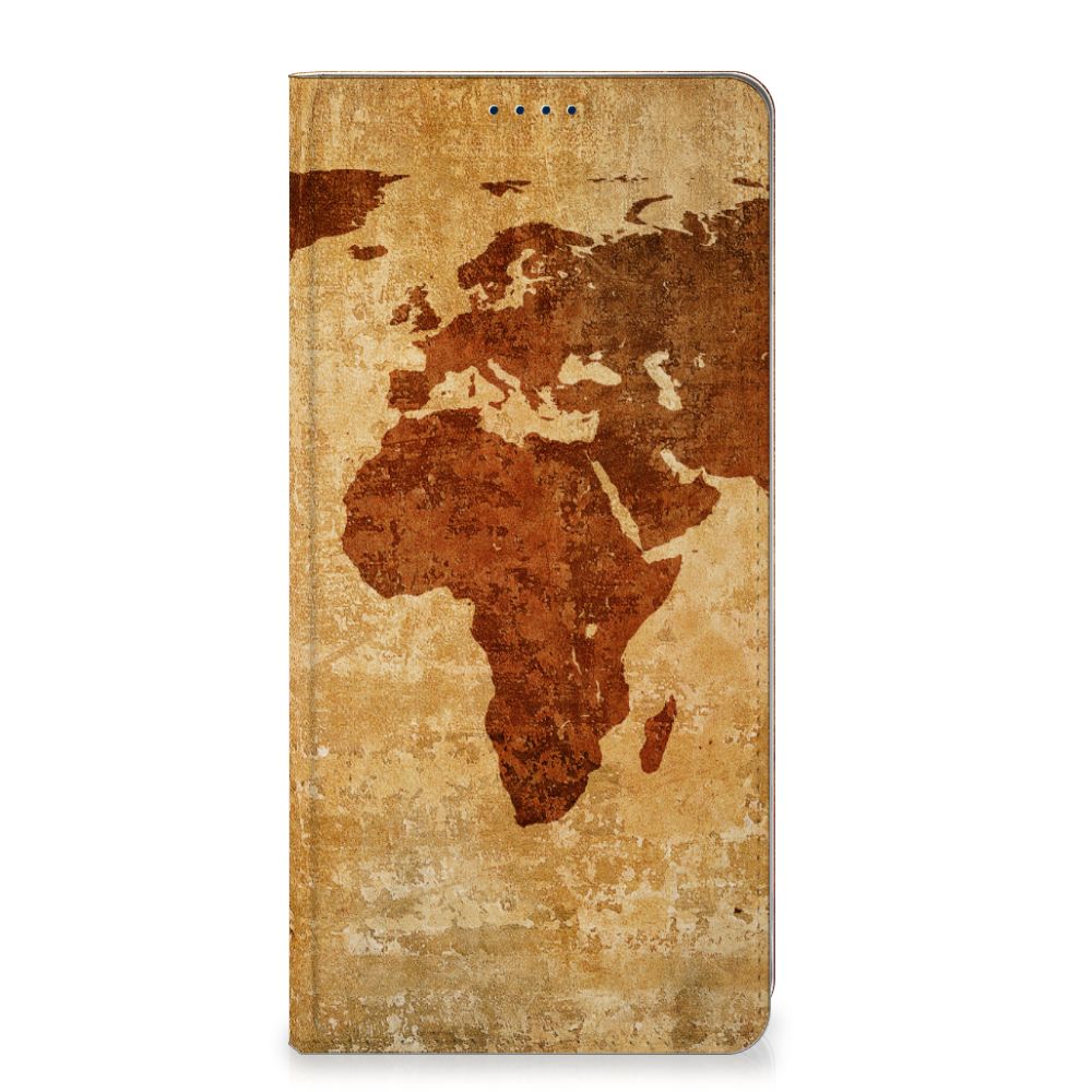 OnePlus Nord 4 Book Cover Wereldkaart wereldkaart book cover voorkant