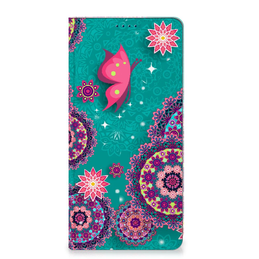 OnePlus Nord 4 Bookcase Cirkels en Vlinders boekcase cirkels vlinders voorkant