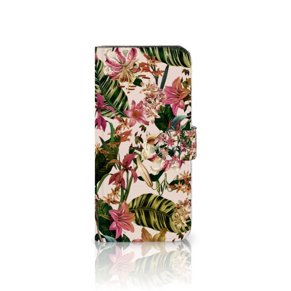OnePlus Nord 4 Hoesje Flowers bookcase bloemen met groen design aanzicht