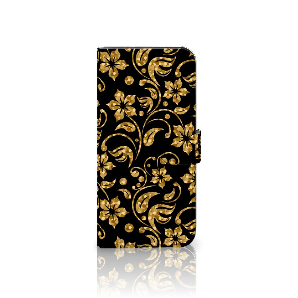 OnePlus Nord 4 Hoesje Gouden Bloemen telefoonhoesje gouden bloemen design voorzijde
