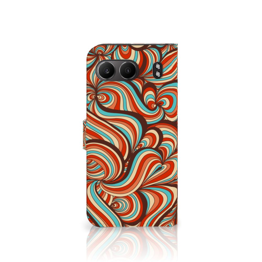 OnePlus Nord 4 Hoesje Retro hoesje retro design kleurrijke wervelingen aanzicht