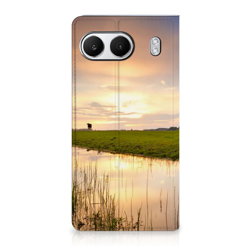 OnePlus Nord 4 Hoesje maken Koe hoesje koe ondergang zon aanzicht