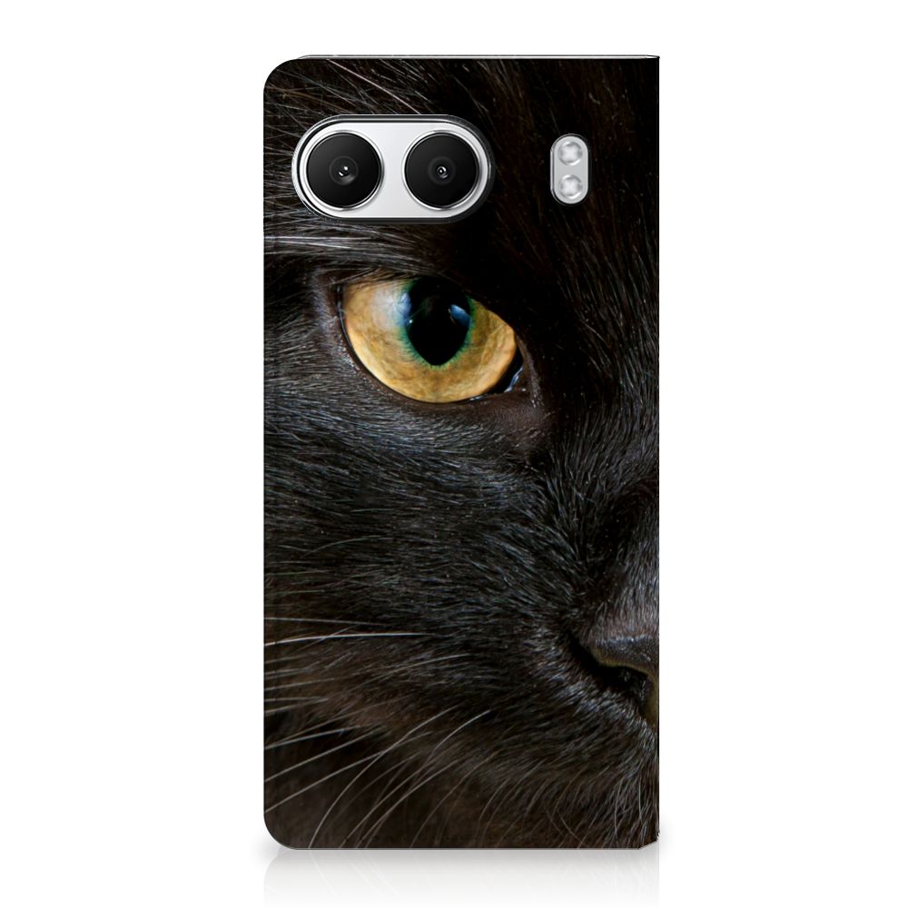 OnePlus Nord 4 Hoesje maken Zwarte Kat design zwarte kat aanzicht