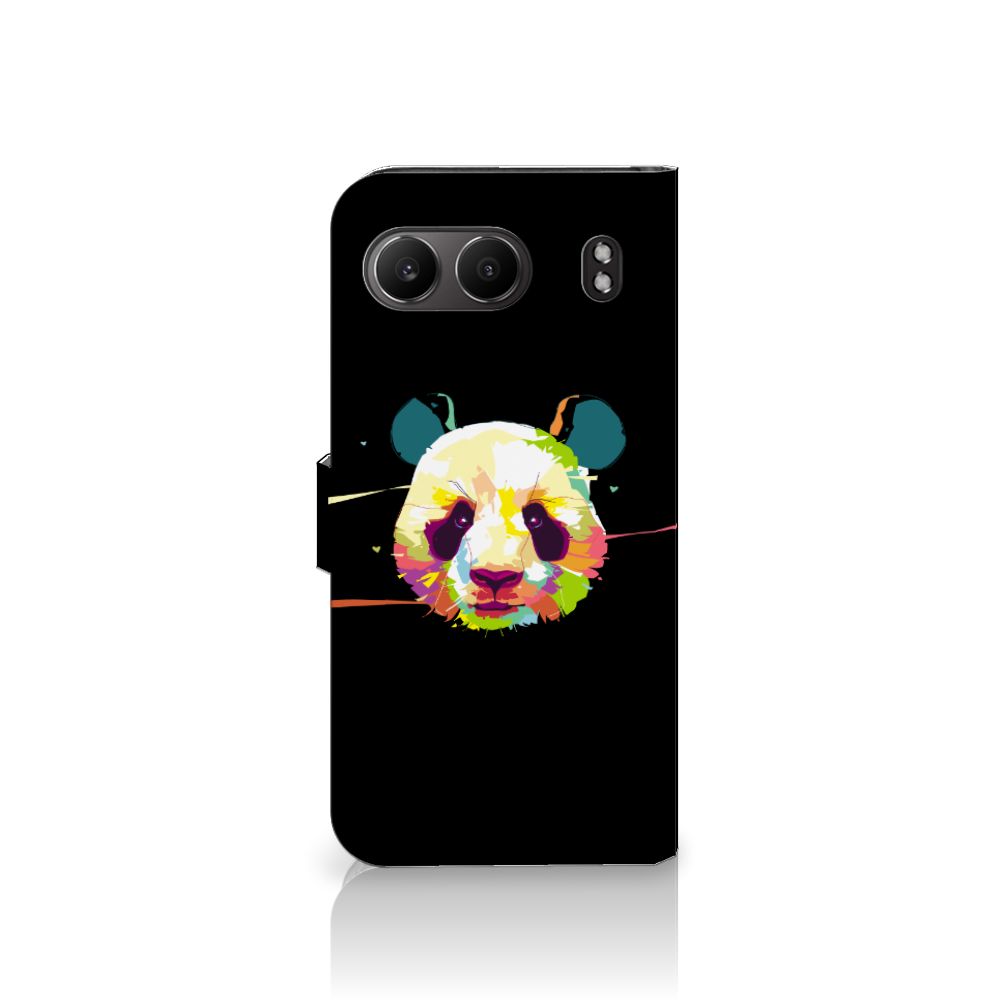 OnePlus Nord 4 Leuk Hoesje Panda Color hoesje panda kleur voorkant