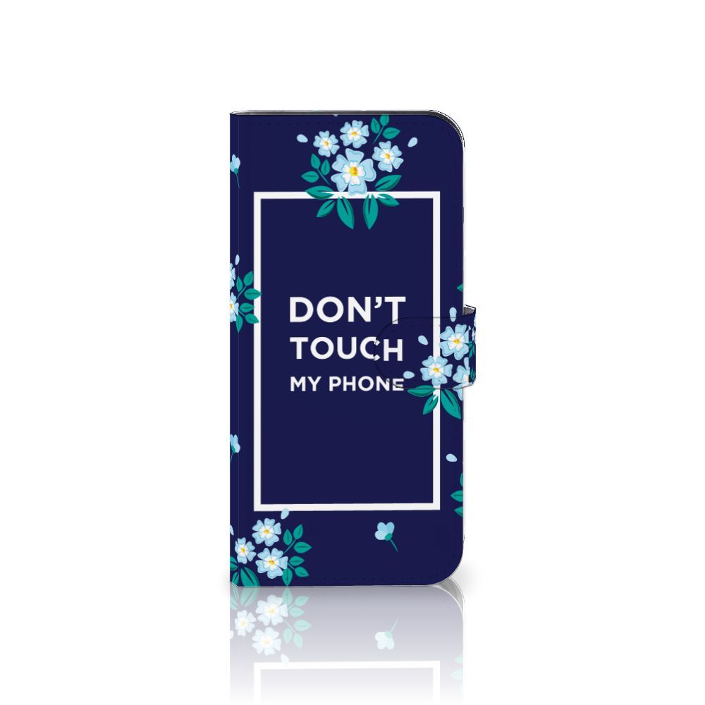 OnePlus Nord 4 Portemonnee Hoesje Flowers Blue DTMP bloemen ontwerp voorkant