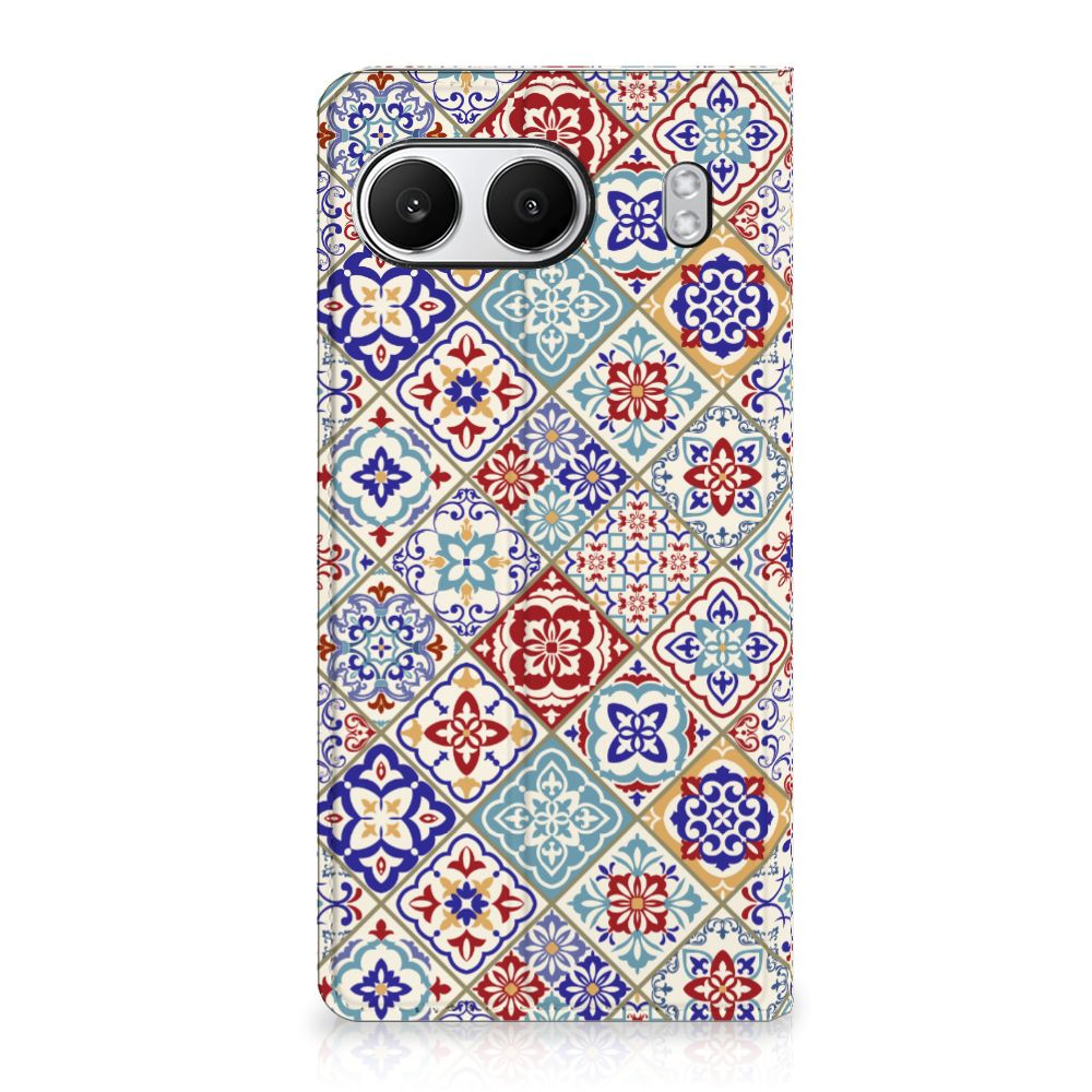 OnePlus Nord 4 Standcase Tiles Color design kleurrijk aanzicht