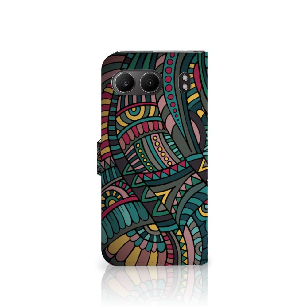 OnePlus Nord 4 Telefoon Hoesje Aztec telefoonhoesje design Aztec zijaanzicht
