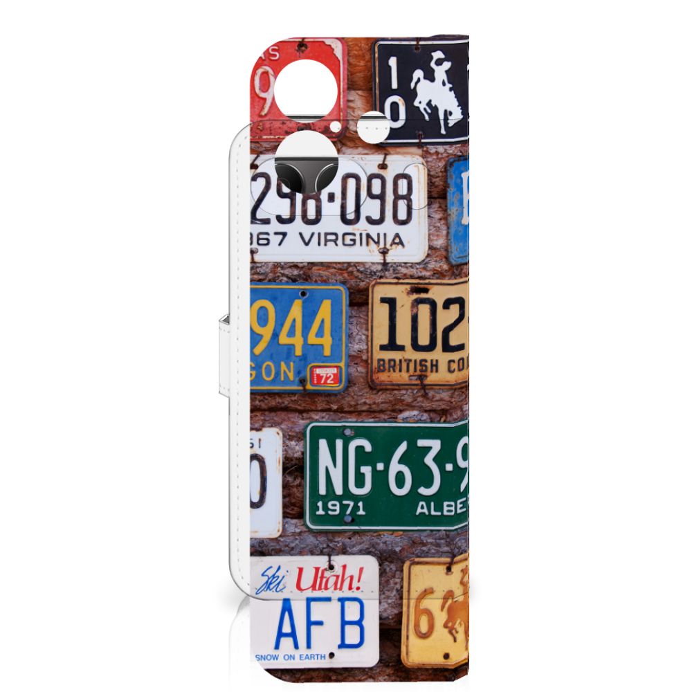 OnePlus Nord 4 Telefoonhoesje met Pasjes Pauw telefoonhoes ontwerp kentekenplaten aanzicht