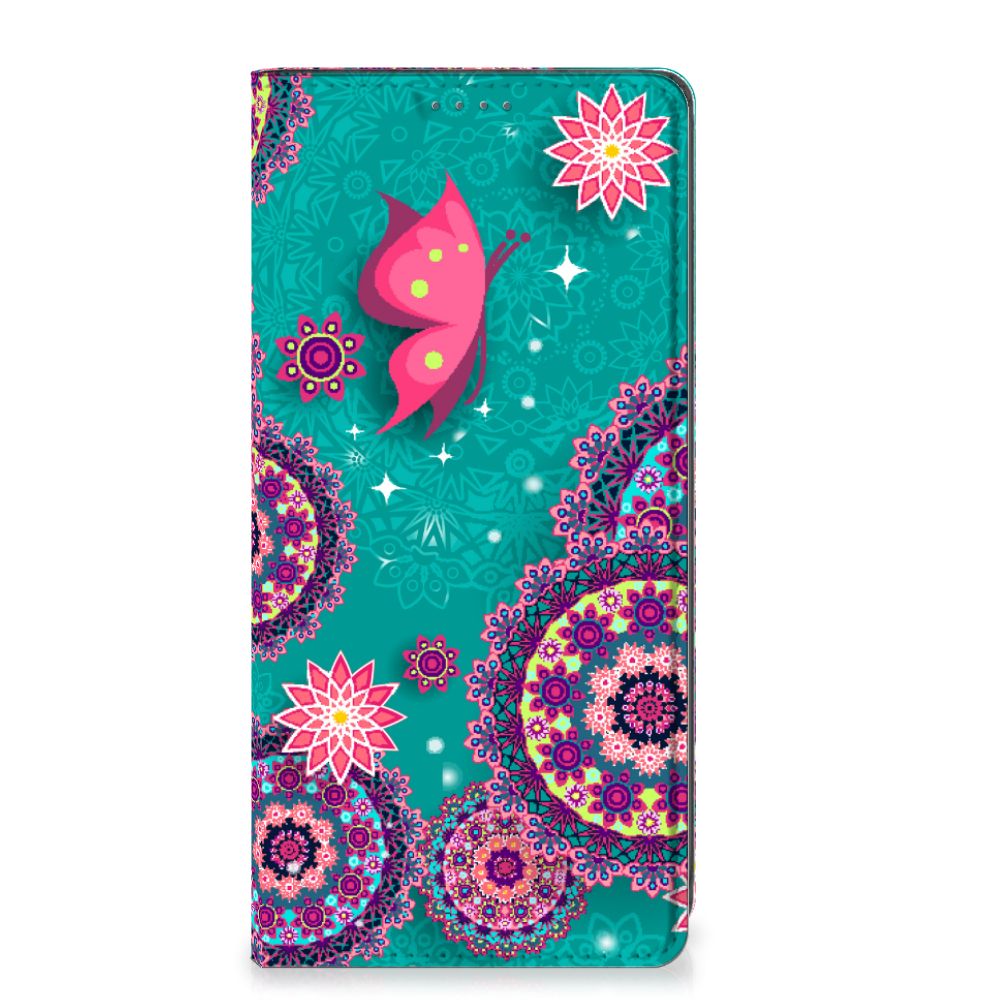 OnePlus Nord CE 2 Lite 5G Bookcase Cirkels en Vlinders kleurrijk design vooraanzicht