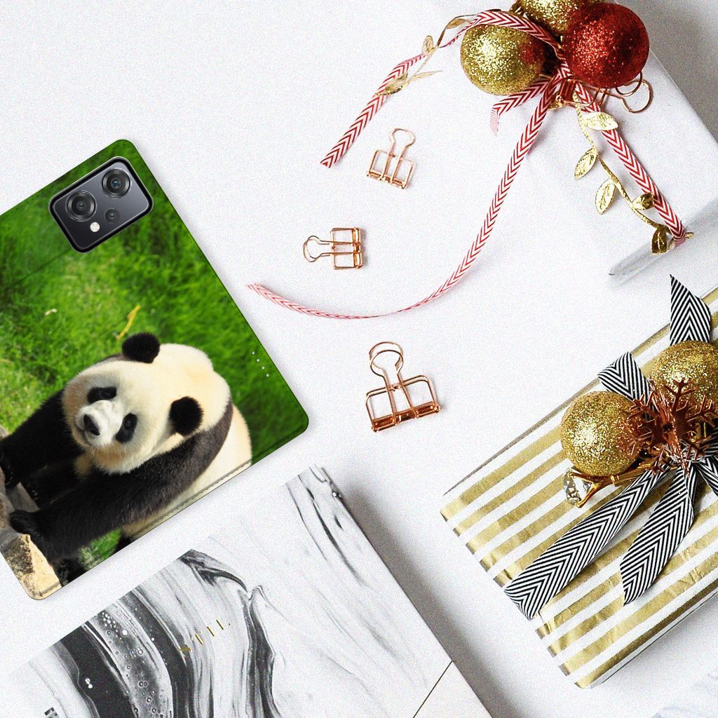 OnePlus Nord CE 2 Lite 5G Hoesje maken Panda met schattige panda afbeelding, perfect cadeau voor bescherming en uitstraling.