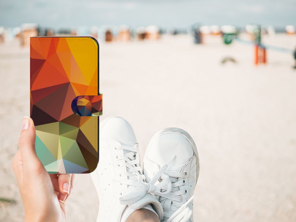 OnePlus Nord CE 3 Book Case Polygon Color design geometrisch kort