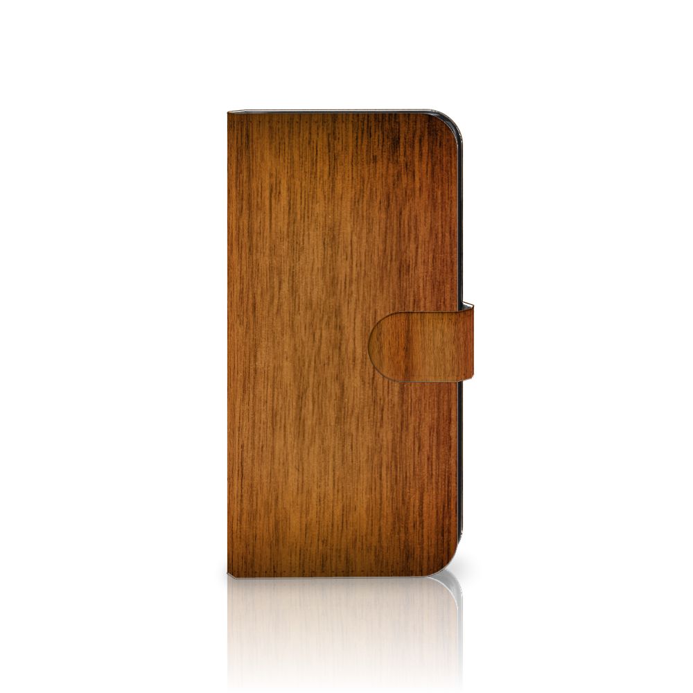 OnePlus Nord CE 3 Book Style Case Donker Hout met houten uitstraling voor bescherming en duurzaamheid.