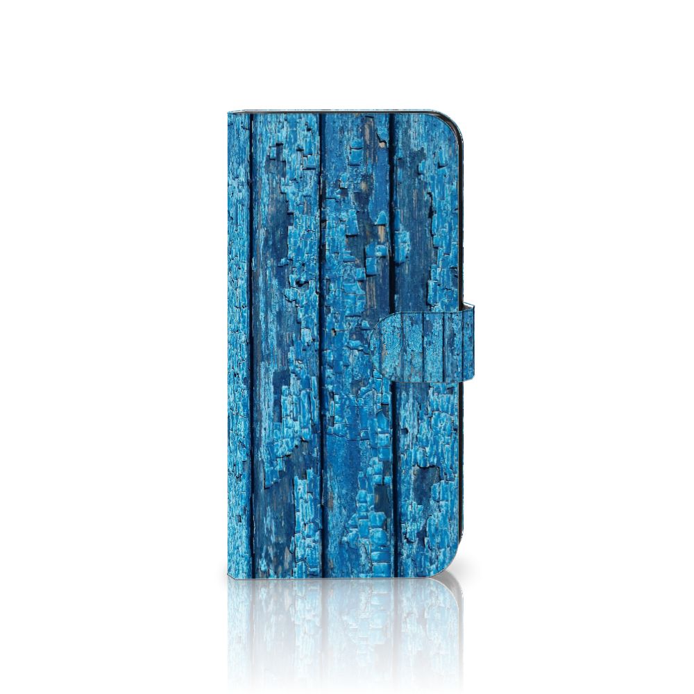 OnePlus Nord CE 3 Book Style Case Wood Blue boekhoesje hout blauw aanzicht