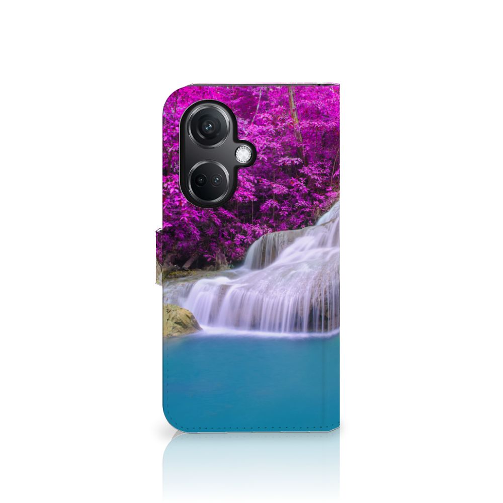 OnePlus Nord CE 3 Flip Cover Waterval flipcover waterval paarse bomen aanzicht