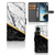 OnePlus Nord CE 3 Lite Bookcase Marmer Wit Zwart hoesje zwart wit marmer aanzicht