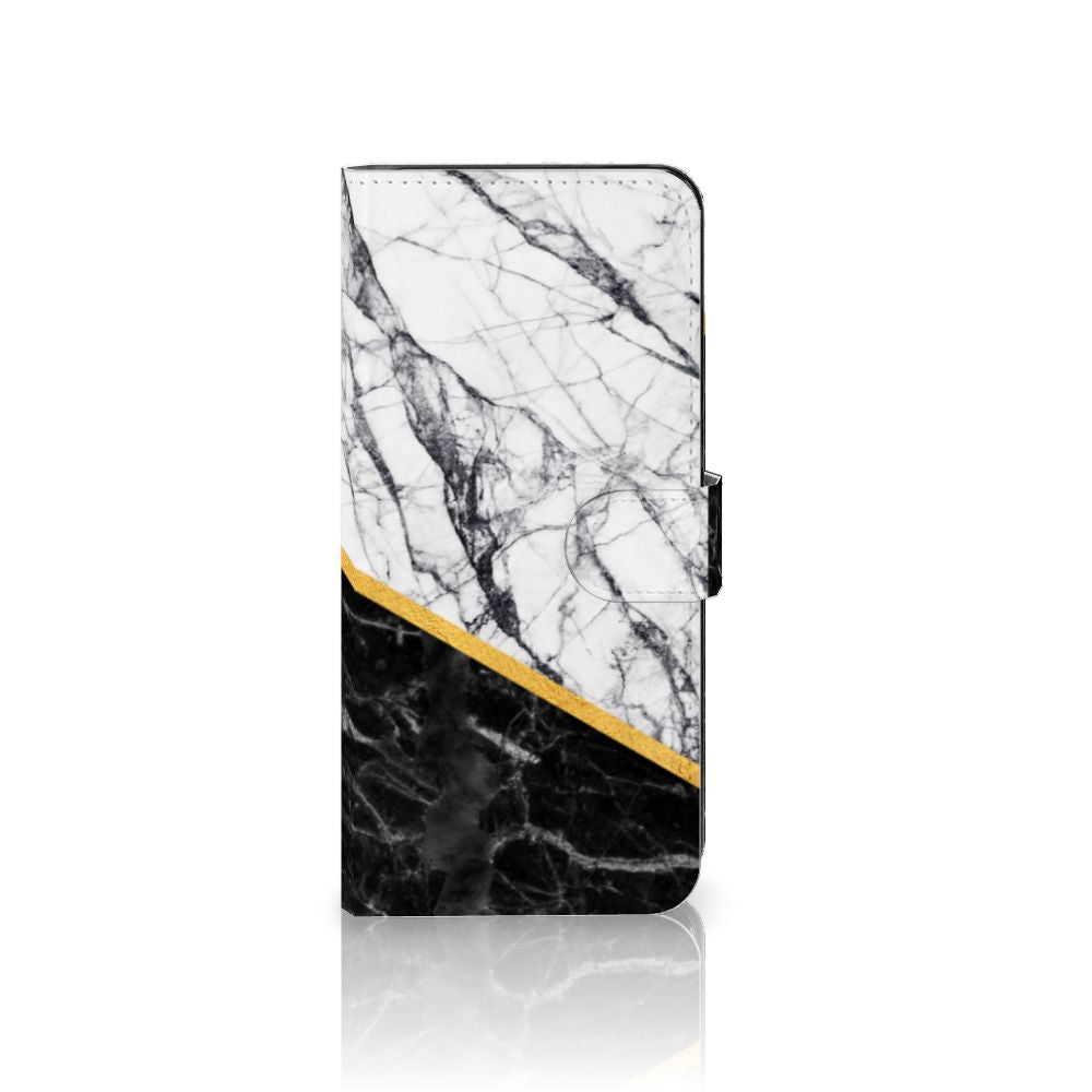 OnePlus Nord CE 3 Lite Bookcase Marmer Wit Zwart design marmer aanzicht