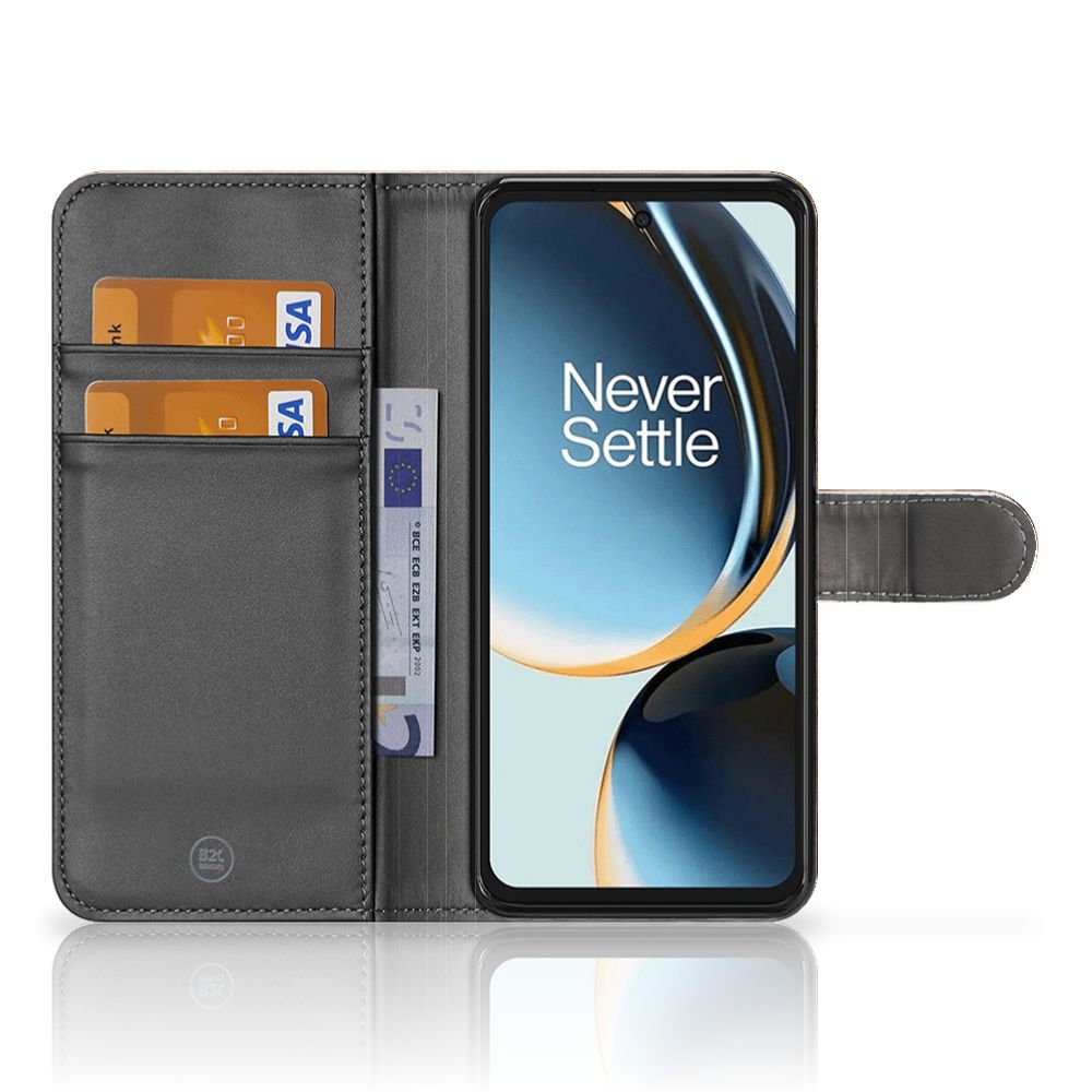OnePlus Nord CE 3 Lite Flip Cover Wereldkaart met pasjes en telefoon, perfect als cadeau voor reizigers