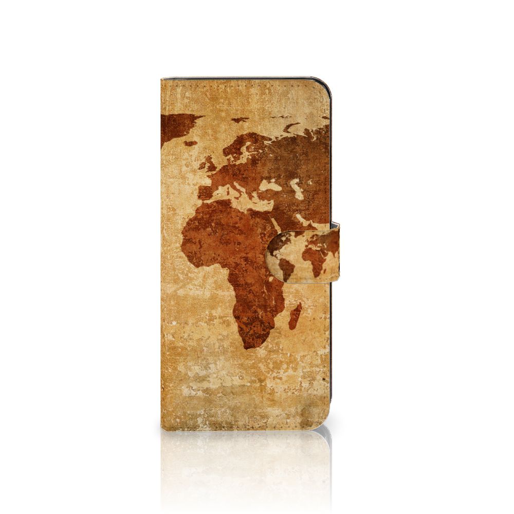 OnePlus Nord CE 3 Lite Flip Cover Wereldkaart met vintage wereldkaart design 🌍, ideaal als cadeau voor reizigers.