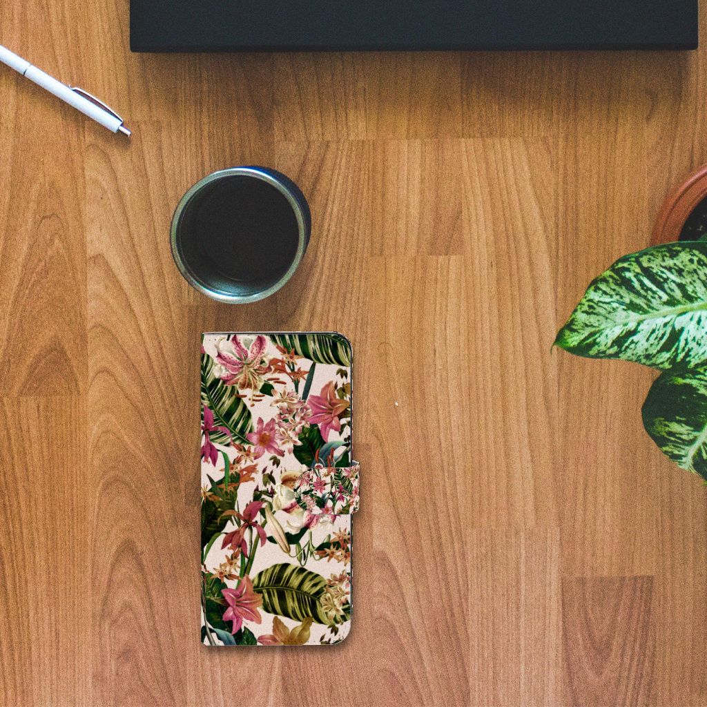 OnePlus Nord CE 3 Lite Hoesje Flowers telefoonhoesje bloemen design bovenaanzicht