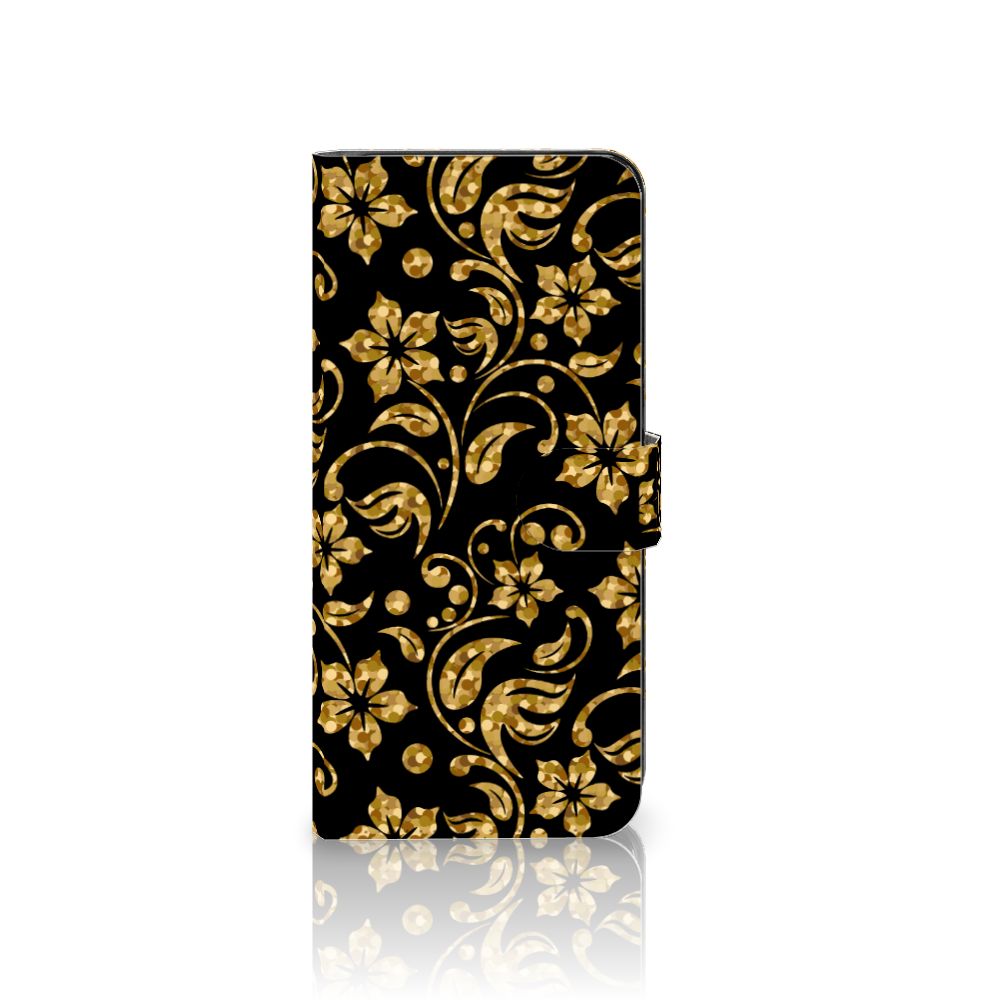 OnePlus Nord CE 3 Lite Hoesje Gouden Bloemen design bloemen aanzicht
