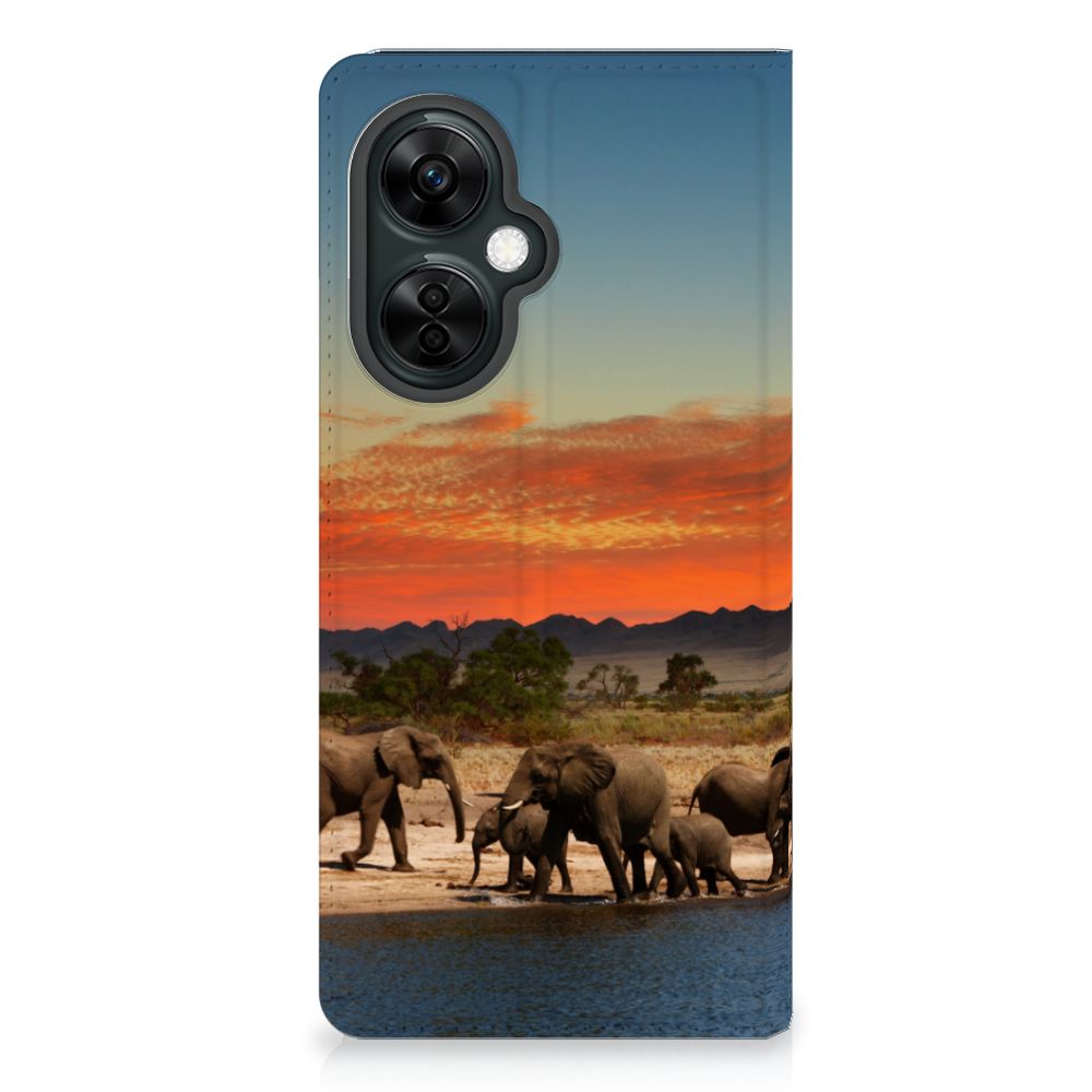 OnePlus Nord CE 3 Lite Hoesje maken Olifanten design olifanten aanzicht