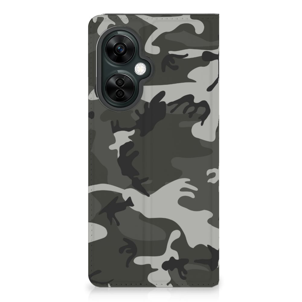 OnePlus Nord CE 3 Lite Hoesje met Magneet Army Light camouflage design voorkant