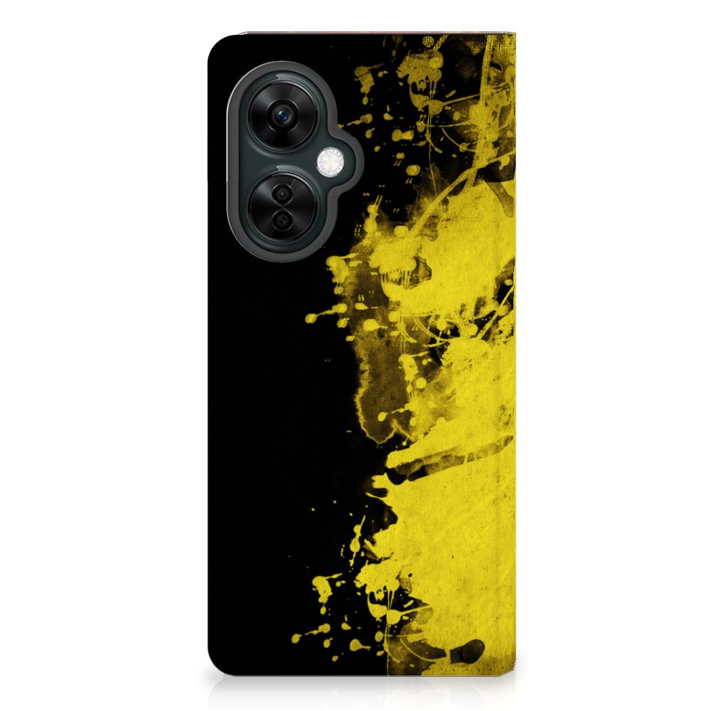OnePlus Nord CE 3 Lite Standcase België design geel zwart achterzijde