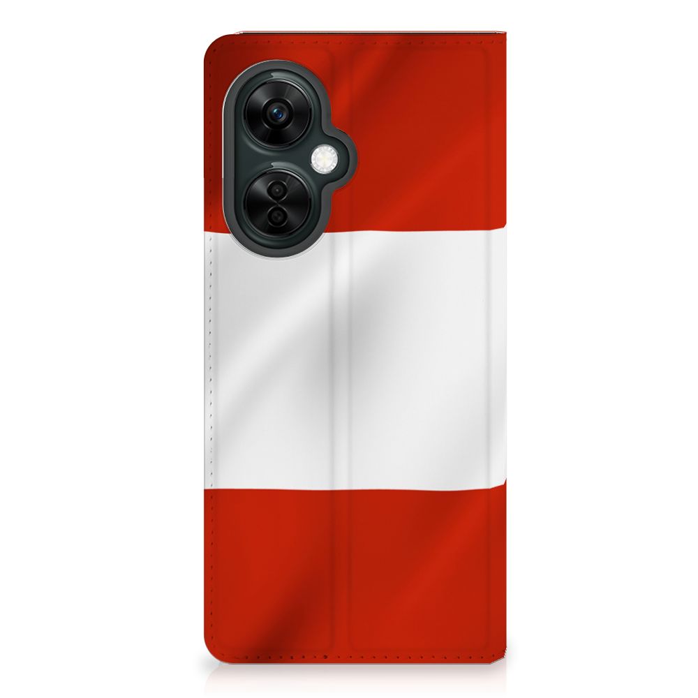 OnePlus Nord CE 3 Lite Standcase Oostenrijk smartphone case vlag ontwerp achterkant