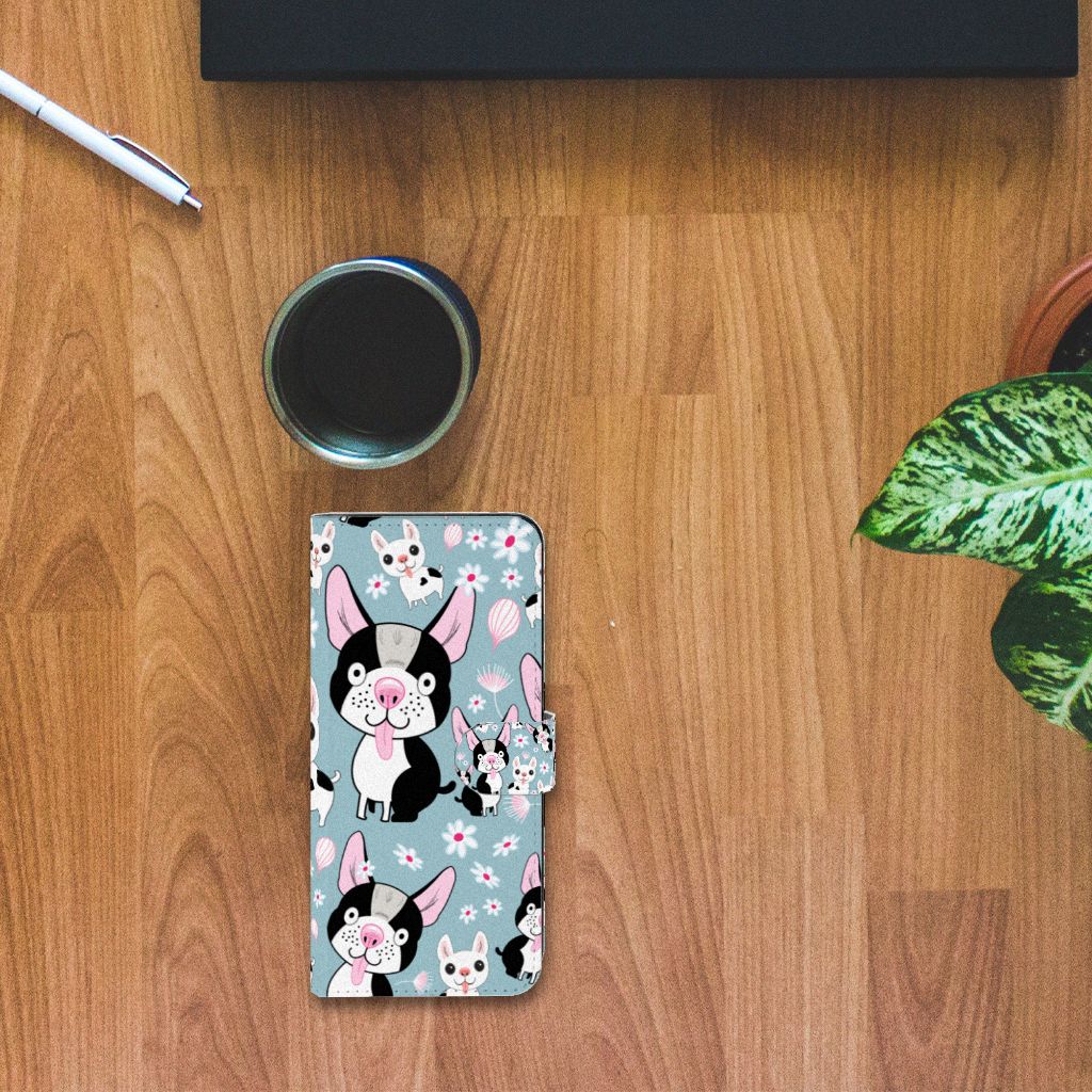 OnePlus Nord CE 3 Lite Telefoonhoesje met Pasjes Hondjes design hondjes aanzicht