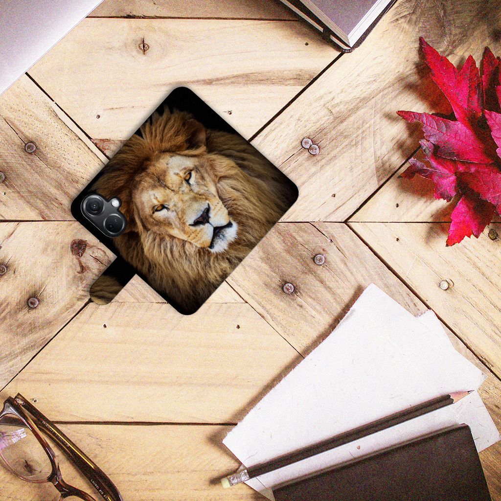 OnePlus Nord CE 3 Telefoonhoesje met Pasjes Leeuw - Stoer design met prachtige leeuw en uitstekende bescherming 🦁