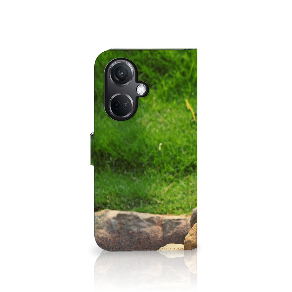 OnePlus Nord CE 3 Telefoonhoesje met Pasjes Panda telefoonhoesje ontwerp panda aanzicht
