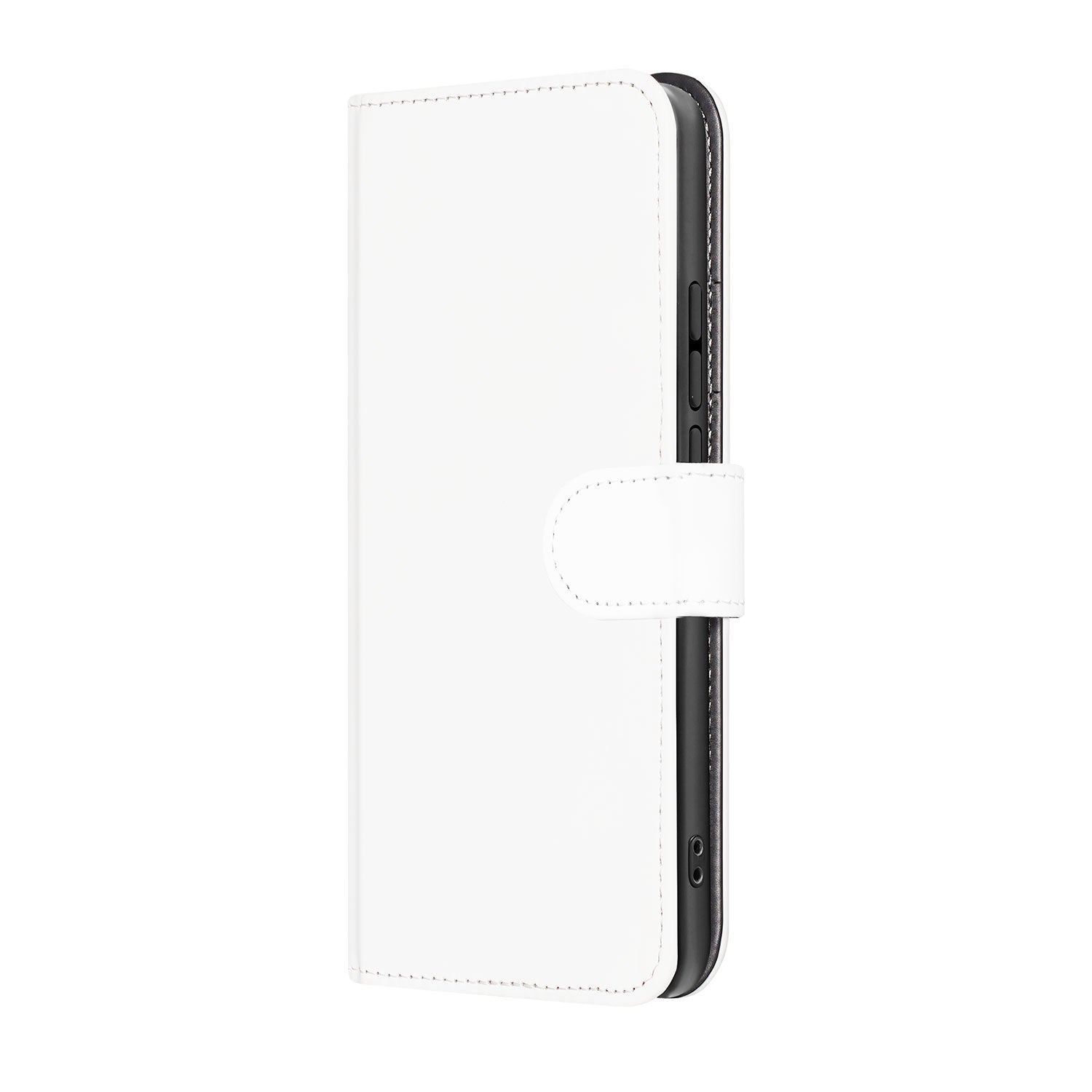 OnePlus Nord CE 5 Book Case Wit Met Pasjeshouder Kunstleer book case wit zij aanzicht