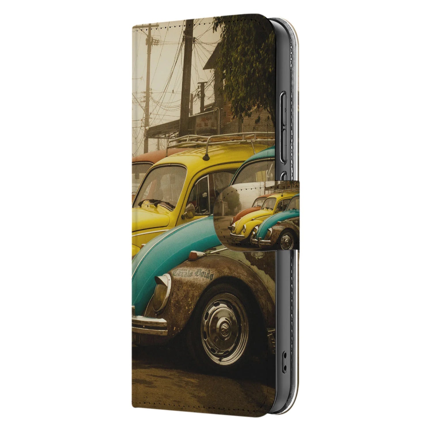 OPPO Reno 13 Pro book case auto design zijaanzicht